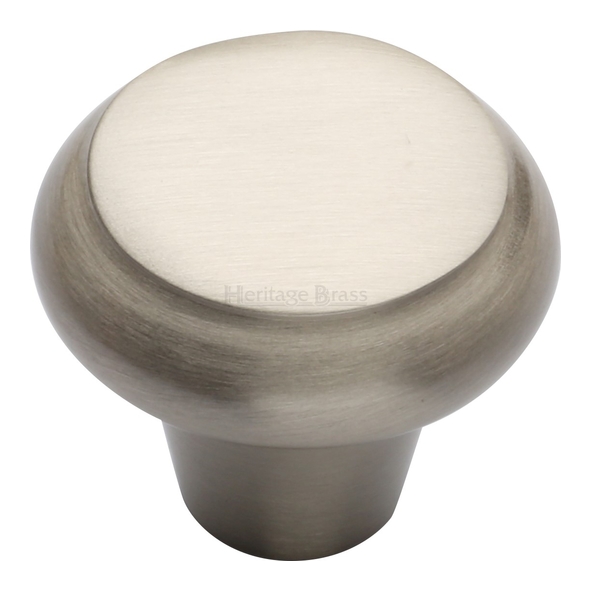 C3990 38-SN • 38 x 16 x 32mm • Satin Nickel • Heritage Brass Flat Faced Bun Cabinet Knob